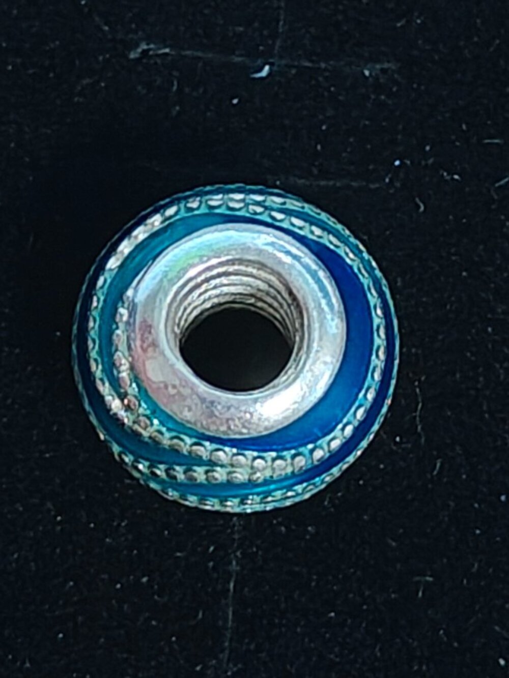 Authentic Pandora Blue Swirls Charm 797012ENMX Retired Enamel - Picture 8 of 9